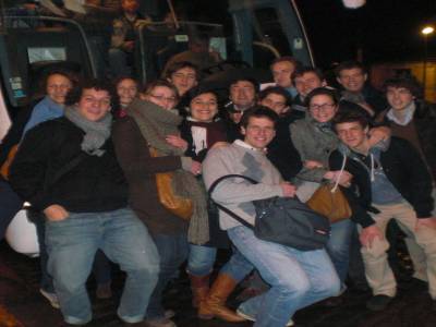 Depart en car de Bordeaux pour Lisbonne avec comite de depart pas tres discret!