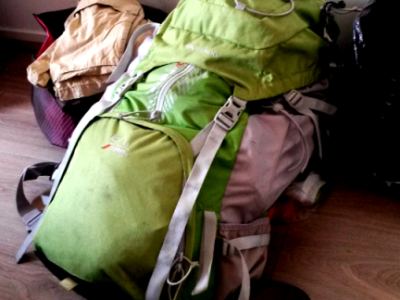 Pack in a too small bag