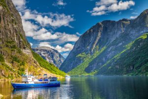 Fjord de Gudvangen, Norvège, Europe.